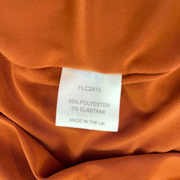 ASOS Flounce Mini Dress with Seam Detail in Burnt Orange Size 8 - Picture 12 of 12